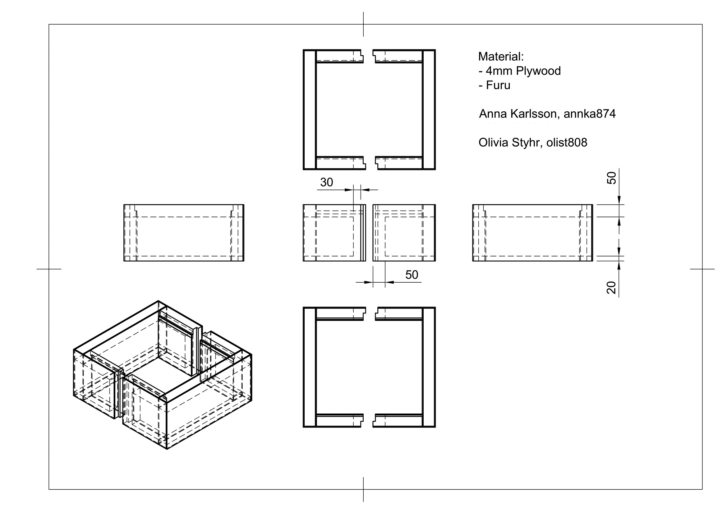 Drawing of Treasure box other angle